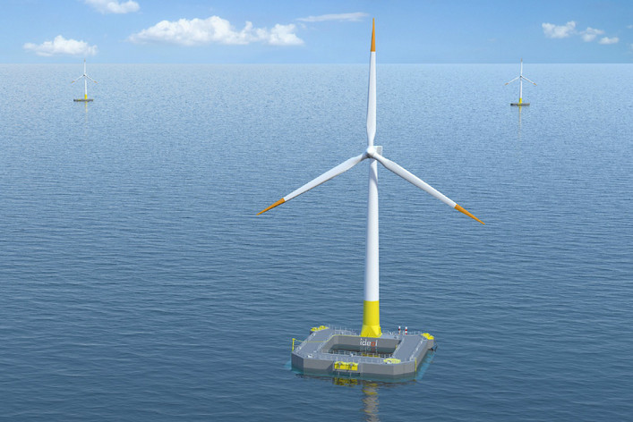 La première éolienne en mer en France est opérationnelle
